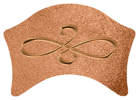 DABAN-601-CP-SH-CP Copper Scroll Shimmer Copper
